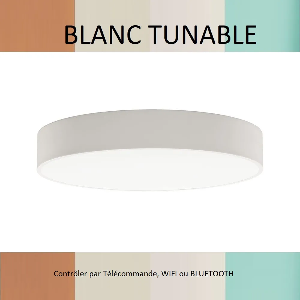 3453/60 Plafonnier intérieur blanc texturé ISIA TUNABLE WHITE