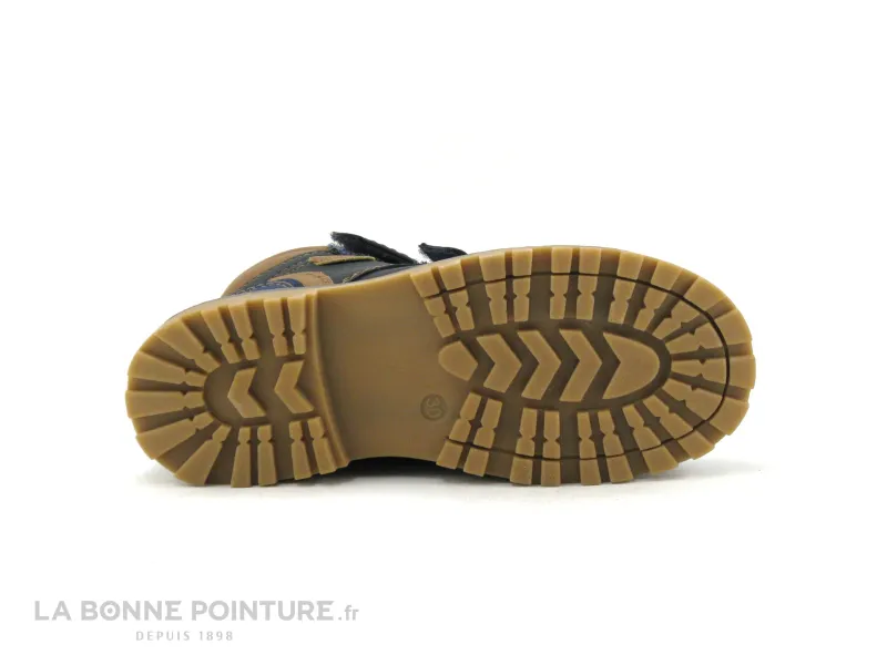 Achat chaussures BM Footwear Enfant Botte et Bottillon, vente BM Footwear 2160106 Bleu marine - Boots GARCON 2 velcros