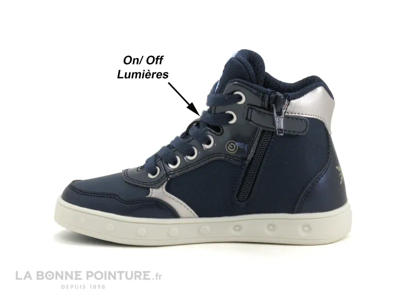 Achat chaussures Geox Enfant Botte et Bottillon, vente Geox Reine des Neiges - SKYLIN - J268WE - Basket montante fille