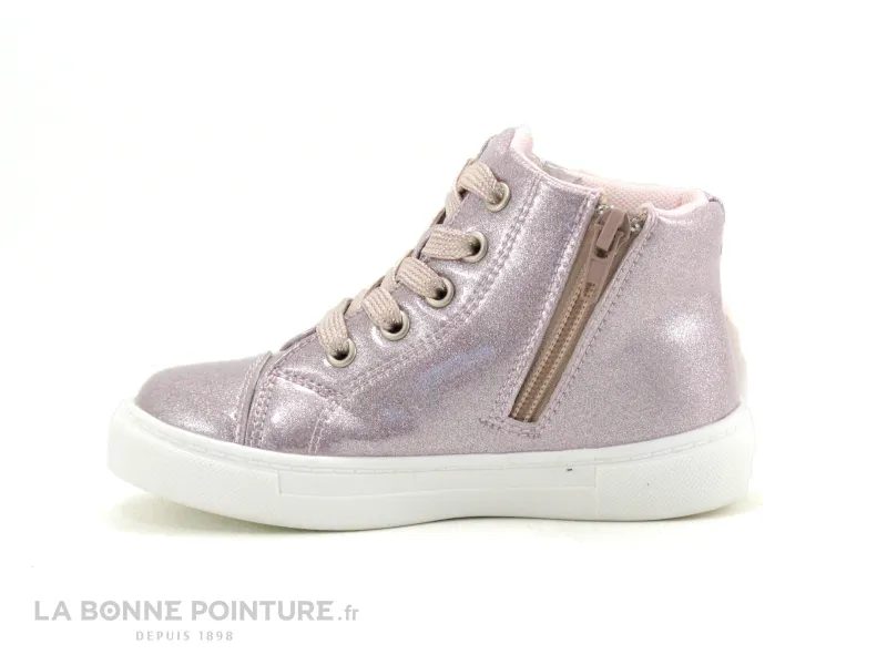 Achat chaussures Happy Bee Enfant Botte et Bottillon, vente Happy Bee B840040 Rose - Basket montante fille brillante