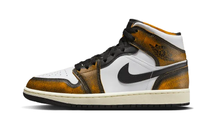 Air Jordan 1 Mid Se Orange Wear Away