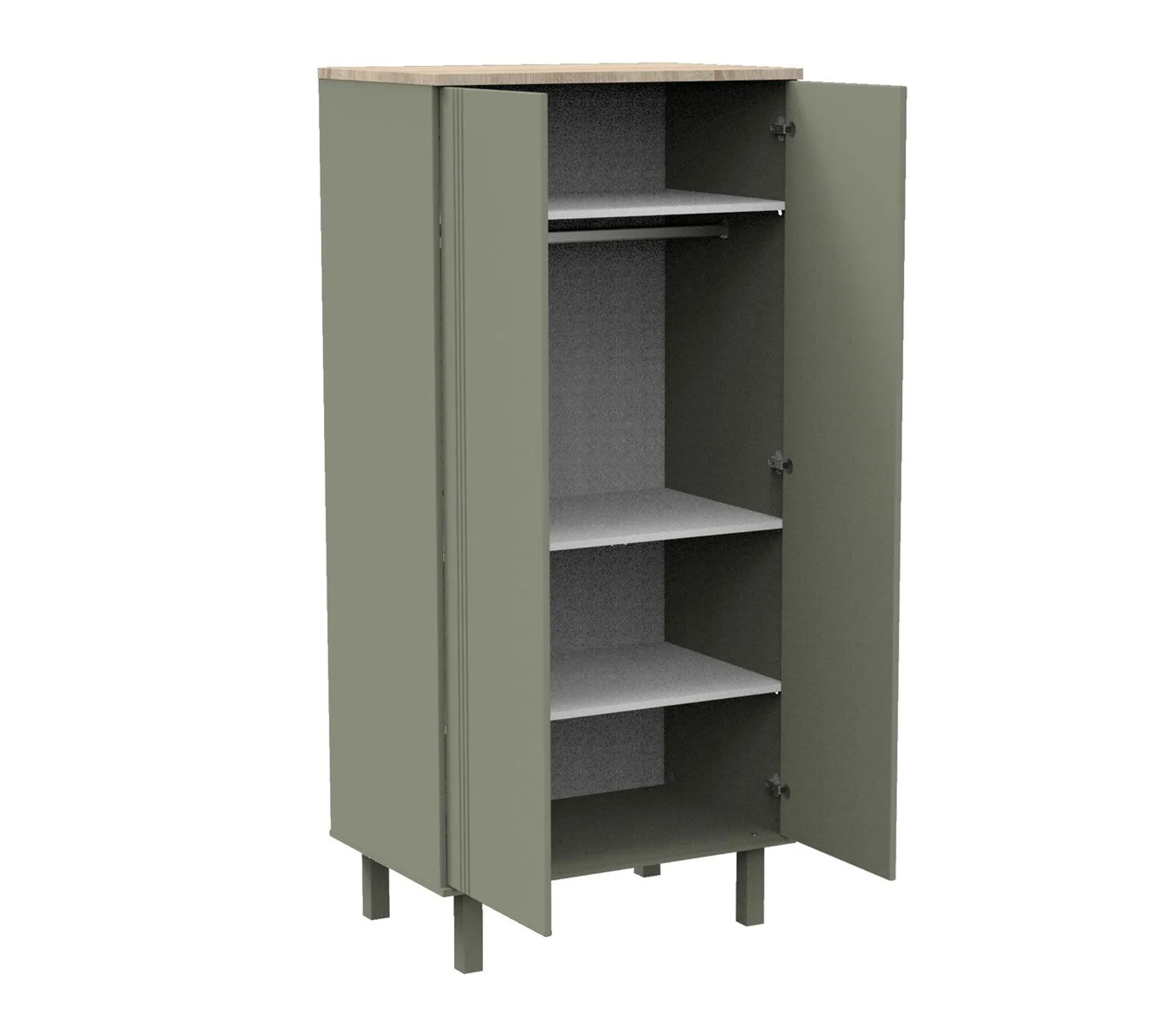 Armoire 2 Portes Eléonore - Kaki
