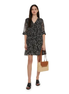 AU PRINTEMPS PARIS  Robe courte à motif - Multicolore