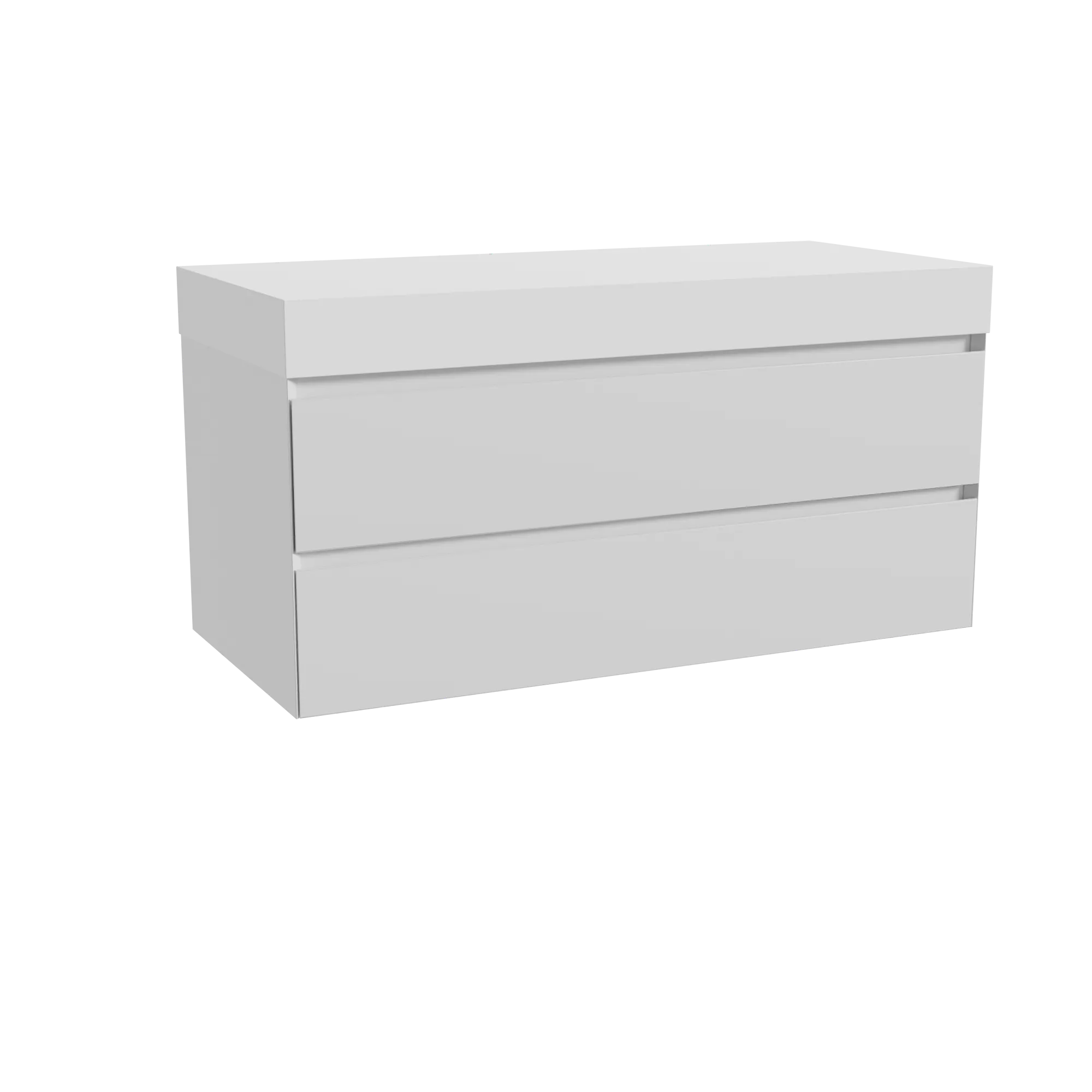 Balmani Mitra meuble salle de bains suspendu 120 x 55 cm blanc mat avec Dominus tablette simple ou double en solid surface blanc