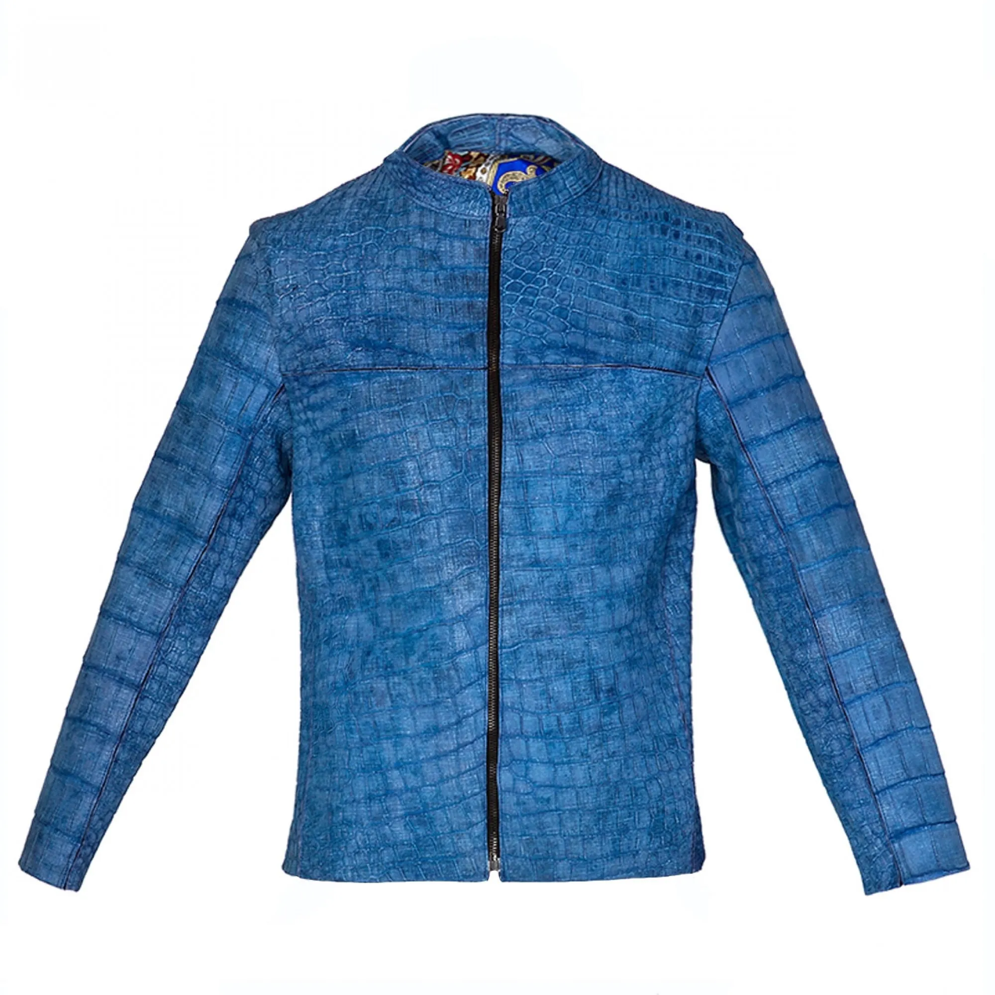 Boss - Giubbino  in Pelle di Coccodrillo Hermès Slim Fit Personalizzabile