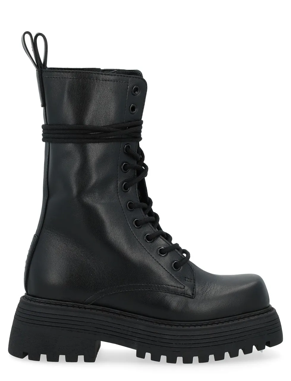 Botte combat 3Juin Dede en cuir noir