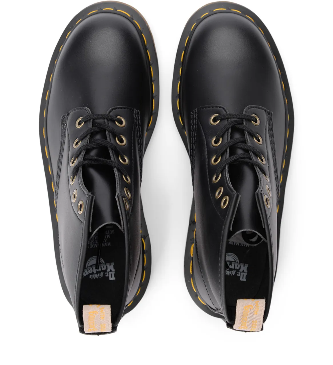 Botte combat Dr. Martens 101 en cuir végétal noir
