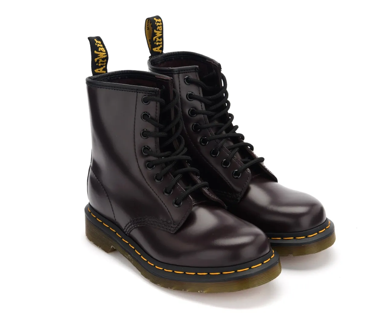 Botte combat Dr. Martens 1460 Bourgogne lisse 