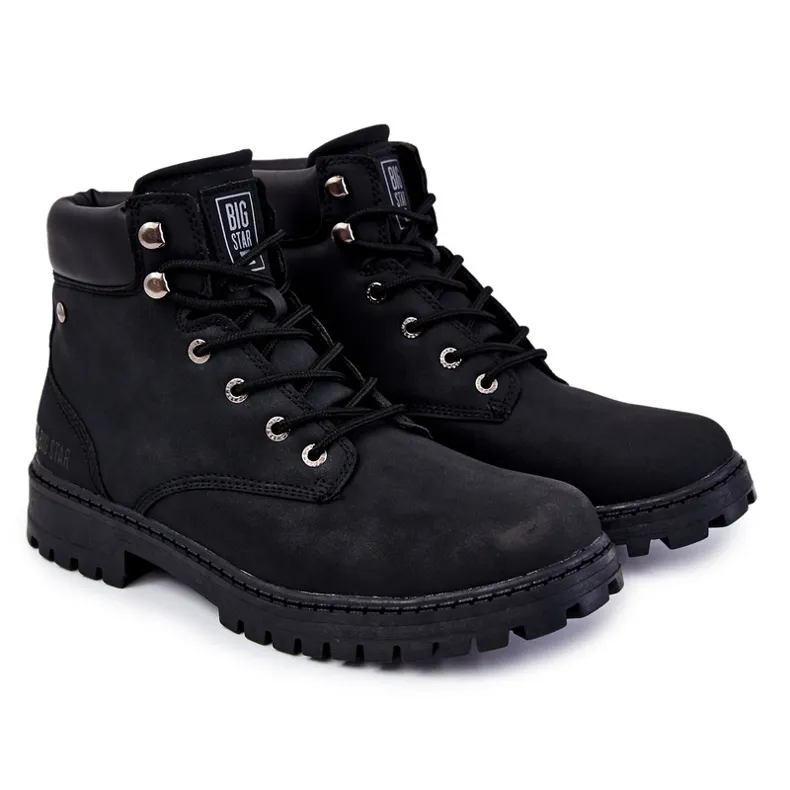 Bottes pour hommes en mousse à mémoire de forme Big Star KK174209 Noir le noir