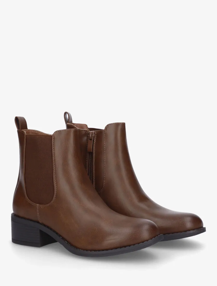 Bottines en simili style chelsea