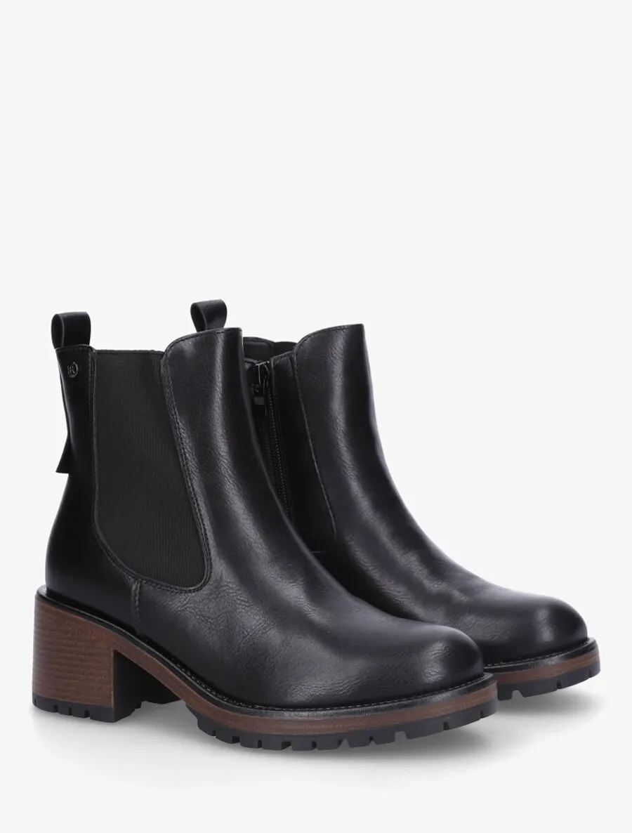 Bottines unies style chelsea - Noir