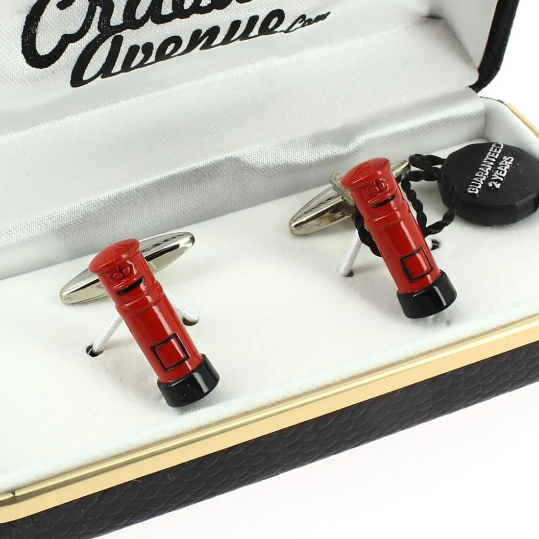 Boutons de manchette, Boite poste anglaise, rouge