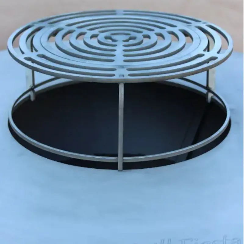 Brasero Acier Gris 100 cm avec Plaque INOX 304 | Qualité Supérieure