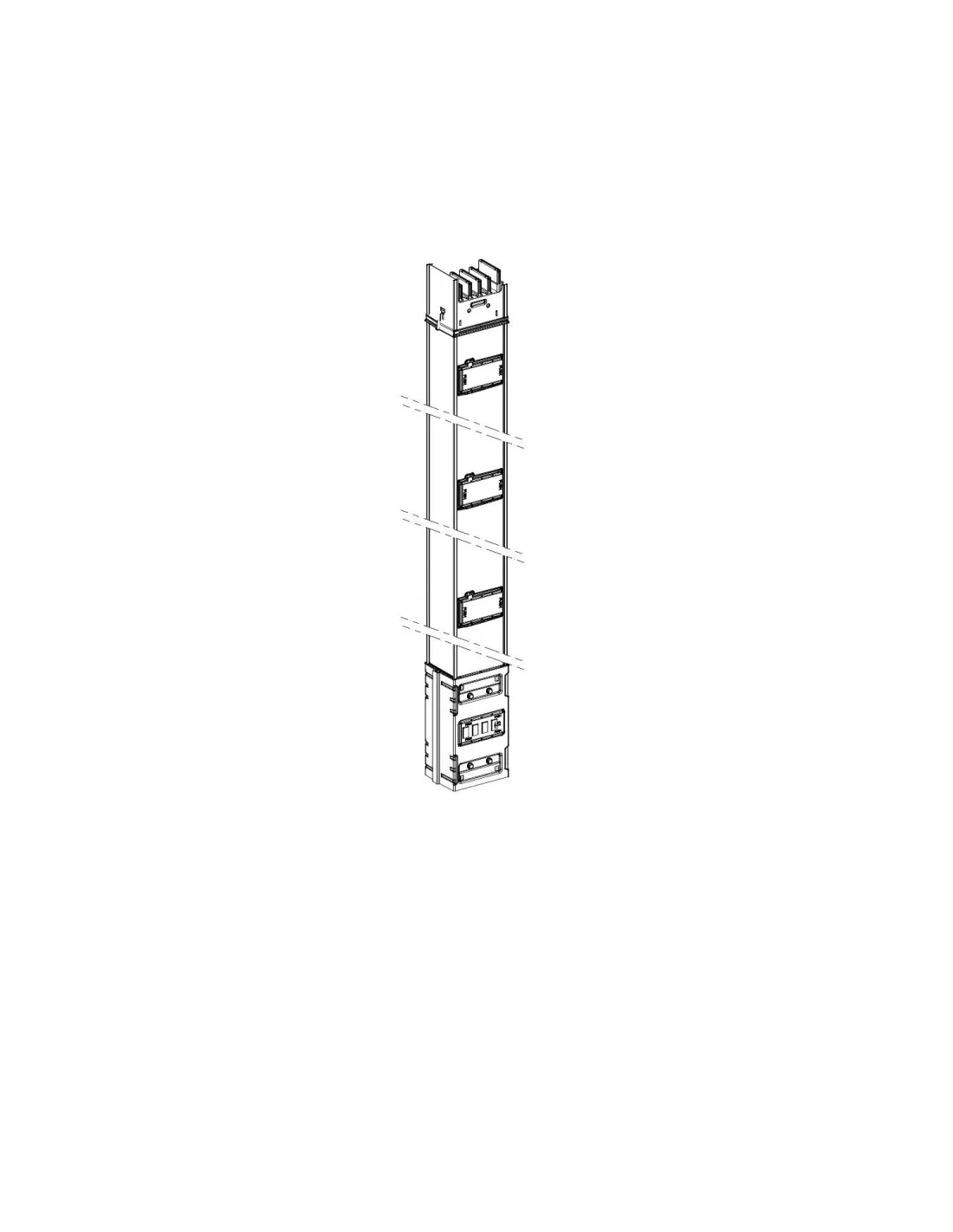 Canalis KSA colonne montante 630A 2 m 3 trappes de dérivation SCHNEIDER KSA630EV4203