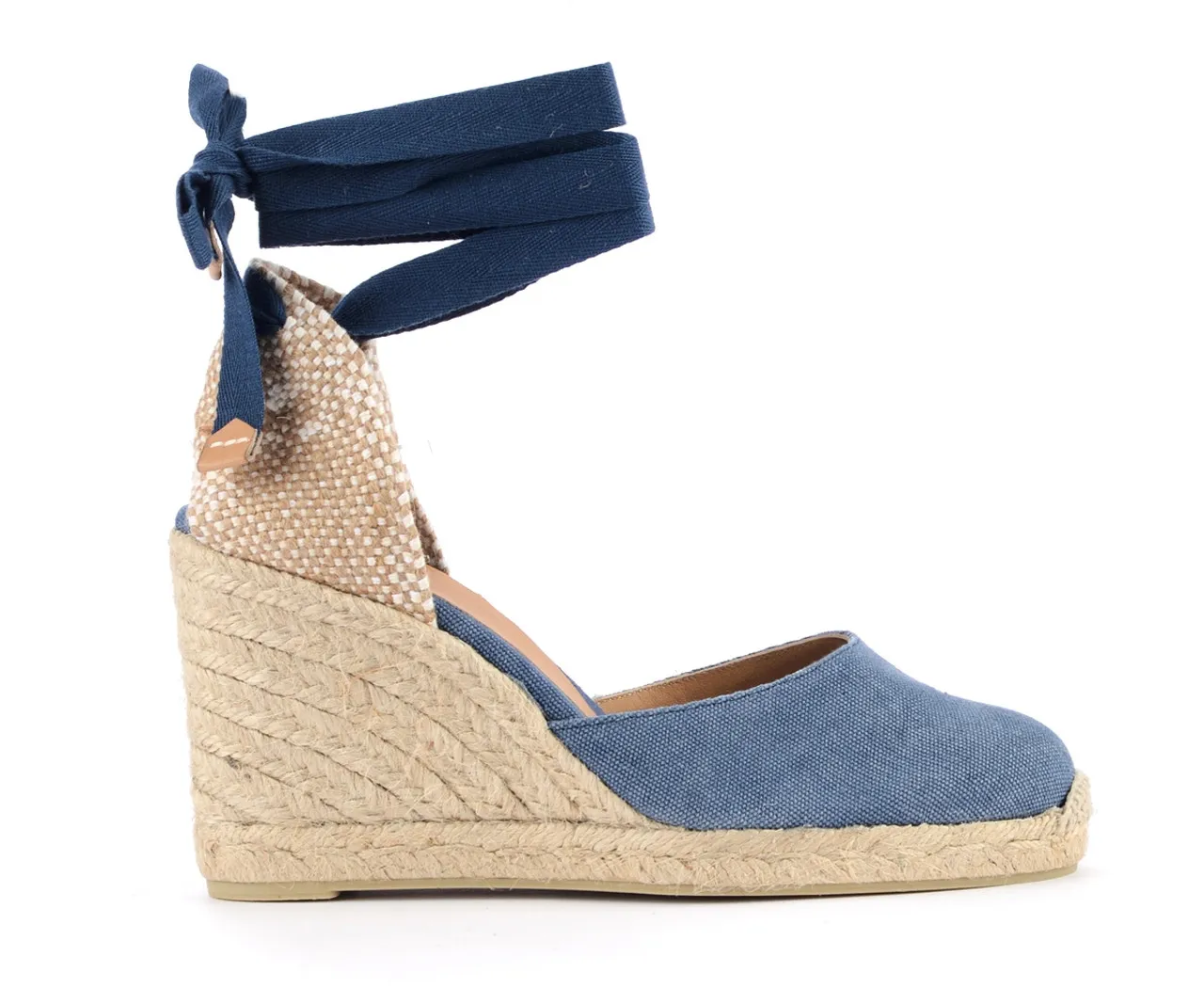 Castañer Semelle compensée Carina en bleu denim