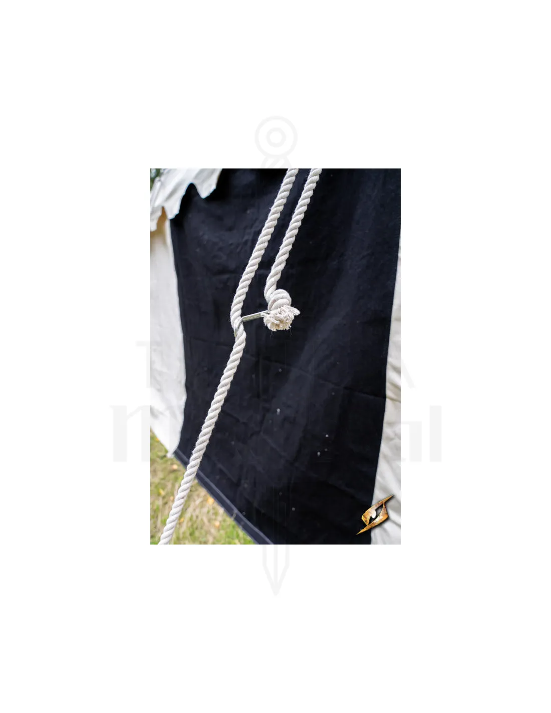 Chapiteau médiéval, noir naturel 5 x 8 mètres. (Version compacte) ⚔️ Boutique