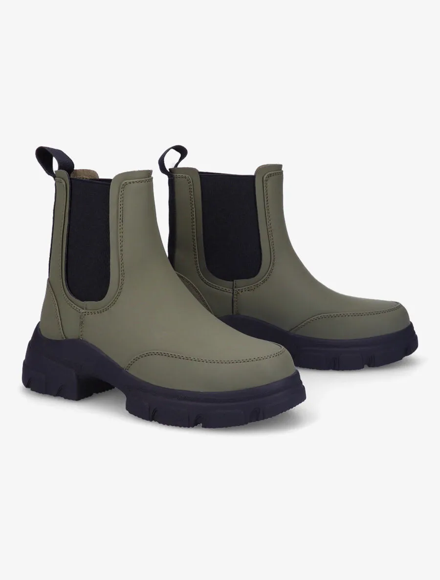 Chelsea boots montantes à semelle stylisée