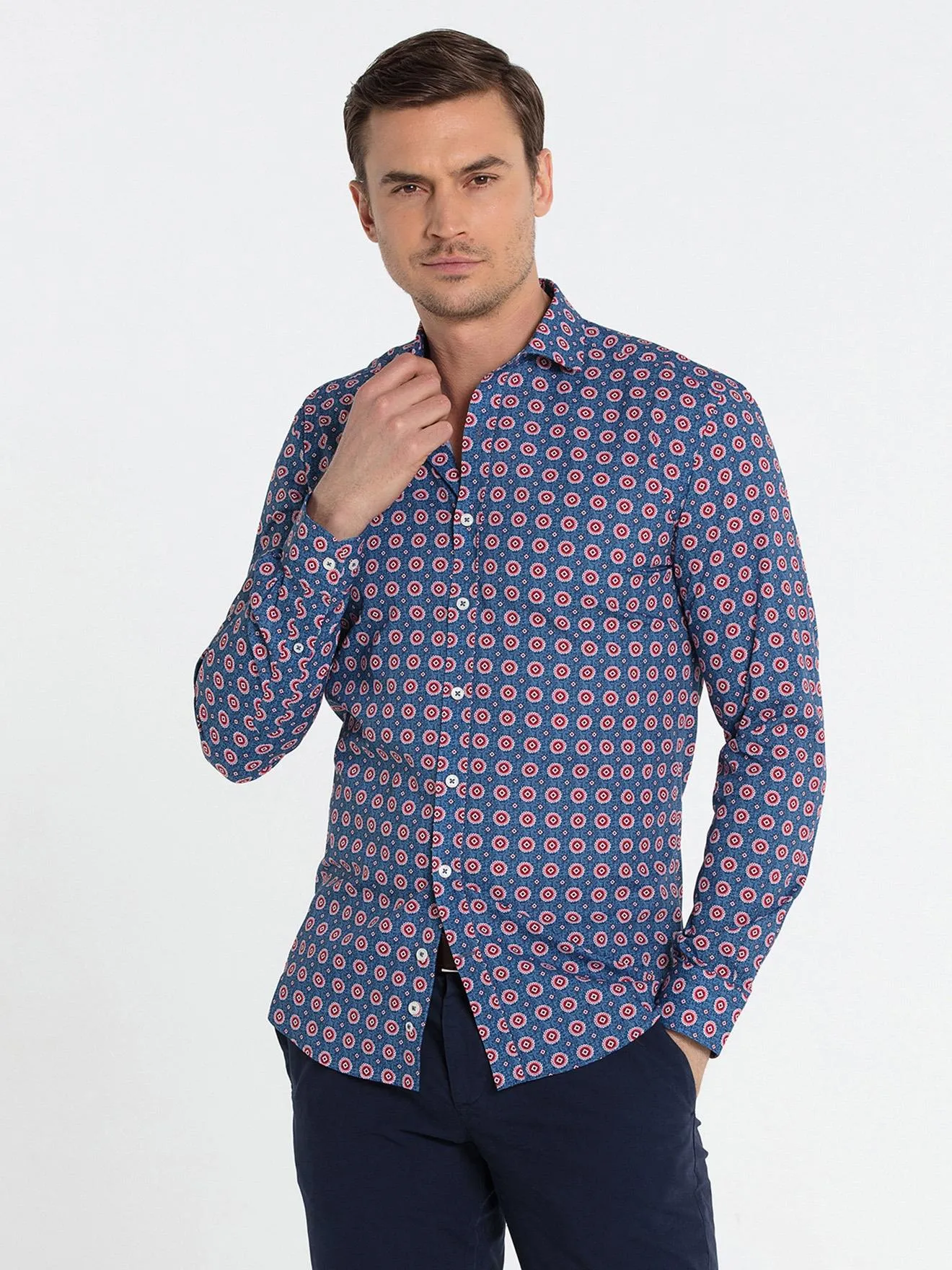 Chemise cintrée Garvin ciel
