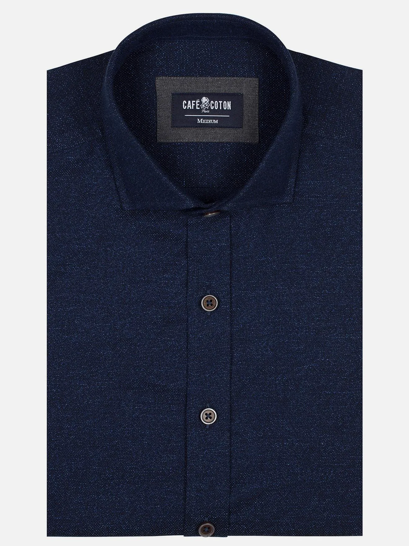 Chemise Douglas en flanelle marine 