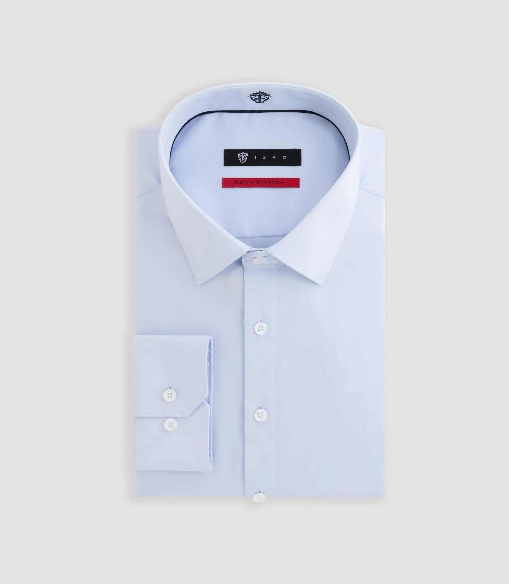 Chemise en satin stretch ciel Sastretch