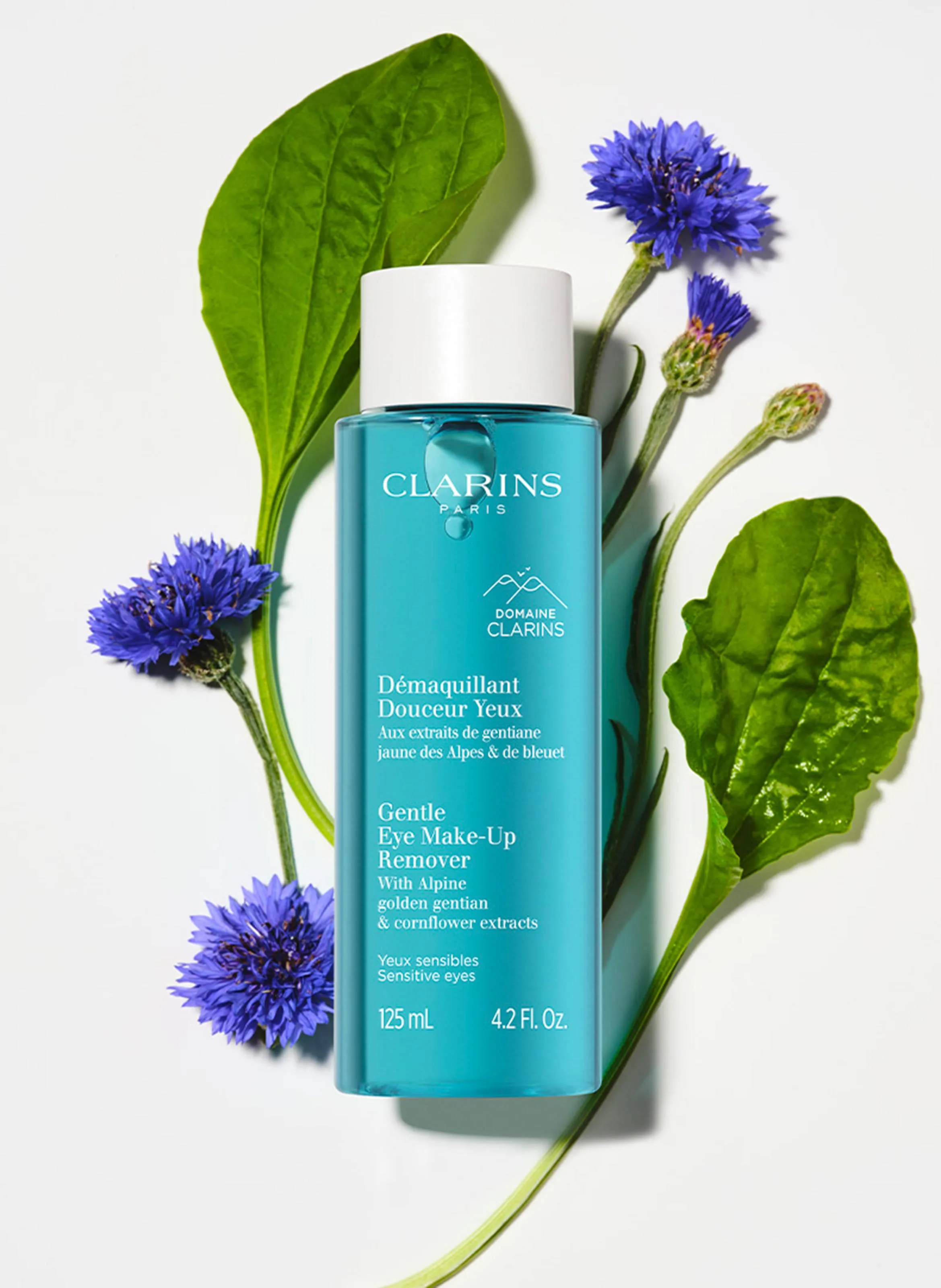 CLARINS  Démaquillant Douceur Yeux Aux extraits de gentiane jaune des Alpes  de bleuet