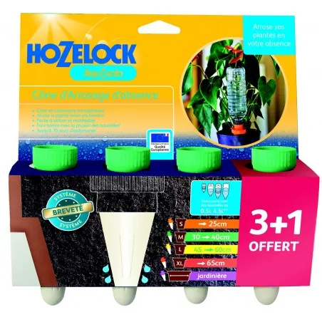 CONE AQUASOLO PACK 3+1 ROUGE - HOZELOCK