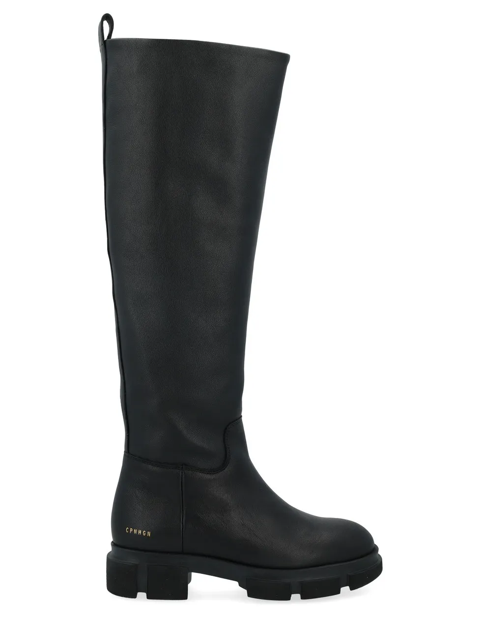 Copenhagen Botte en cuir lisse noir