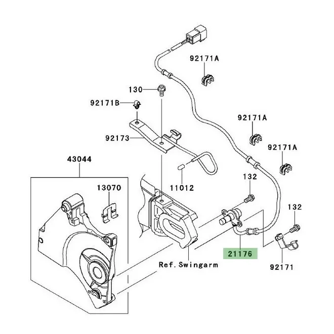Câble ABS arrière Kawasaki Z750R (2011-2012) | Moto Shop 35