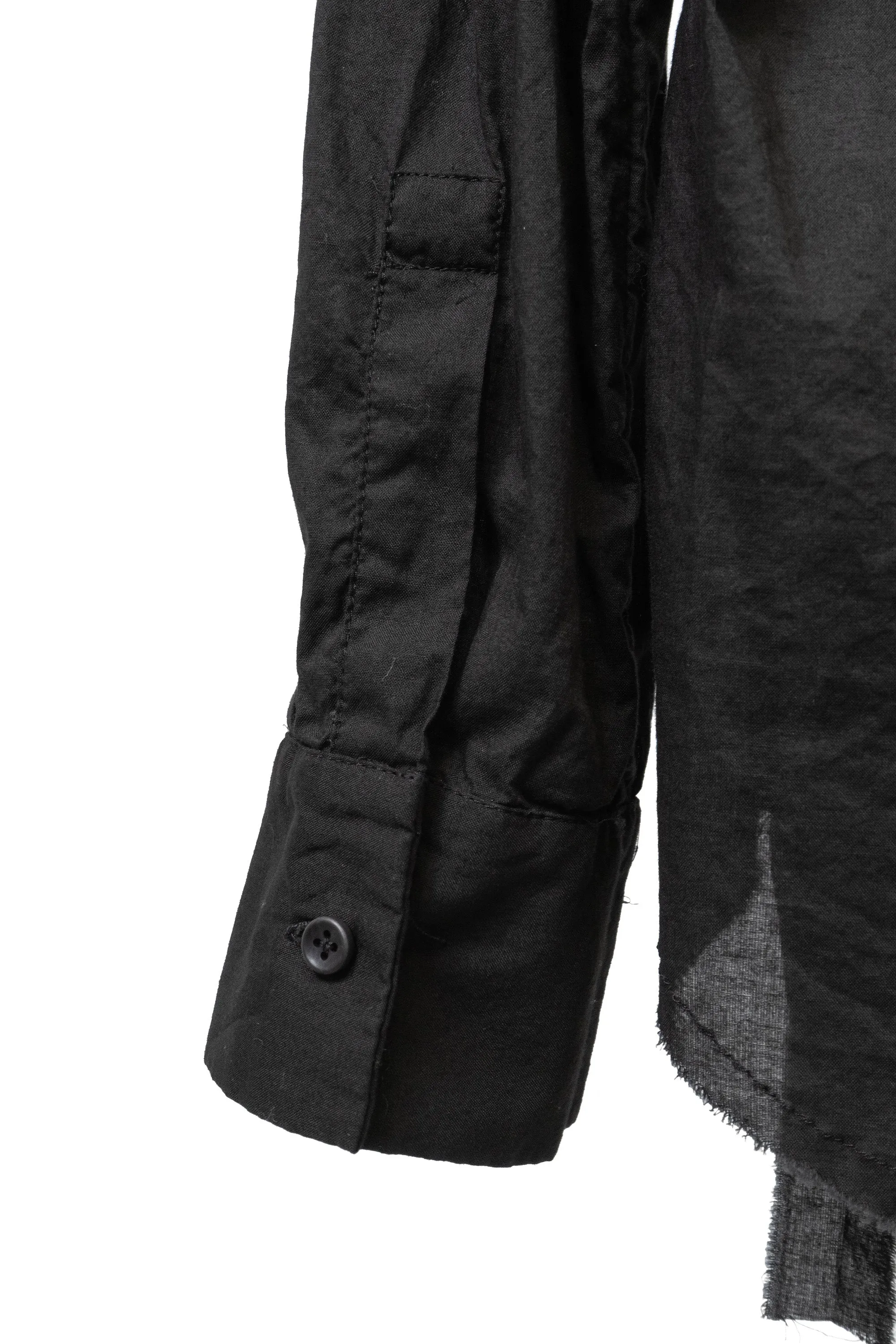 daub/FRONT STRINGS RAW EDGE SHIRT