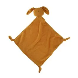 Doudou lapin éponge jaune miel Amande - Le petit Souk