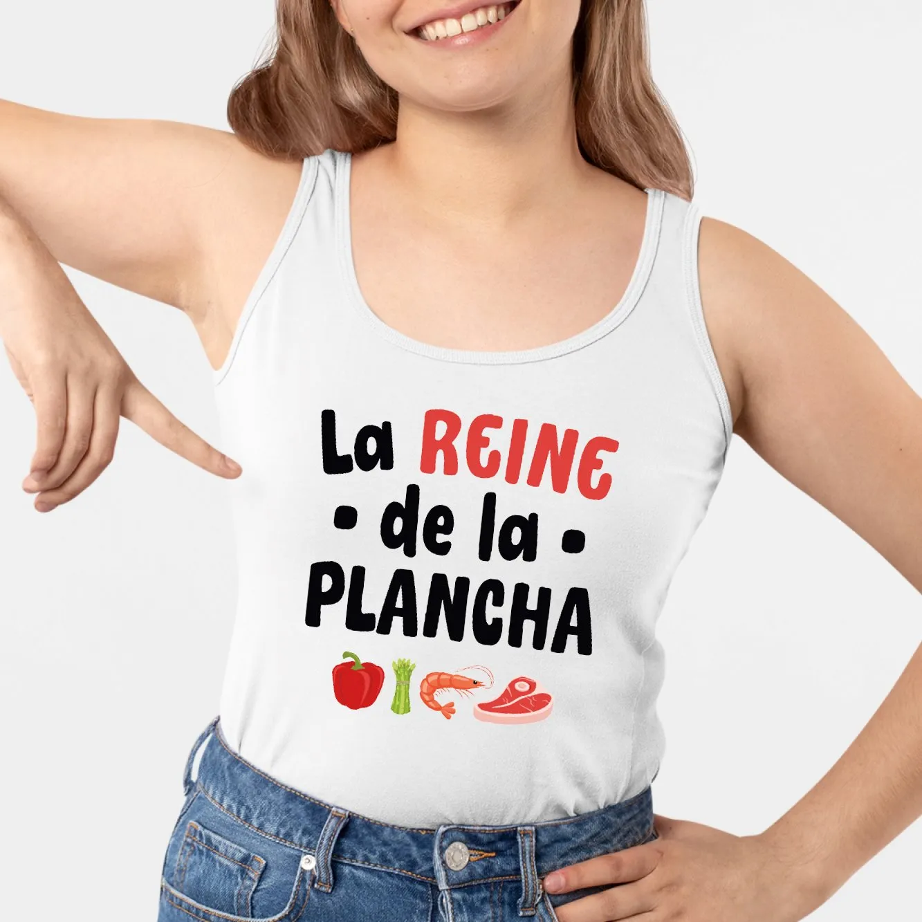 Débardeur Femme La reine de la plancha