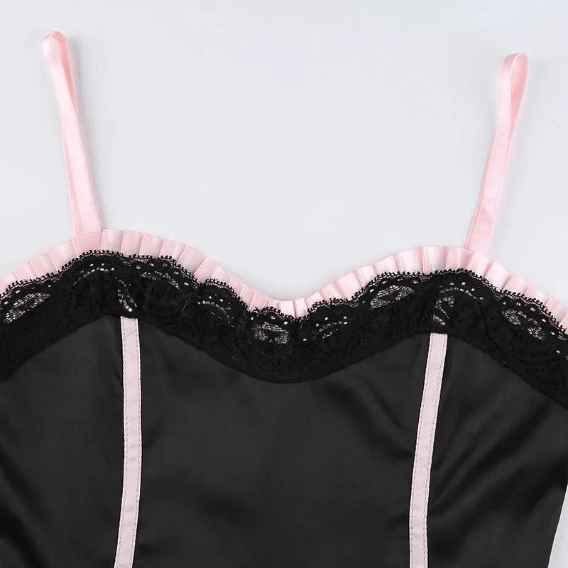 Débardeur Noir Dentelle