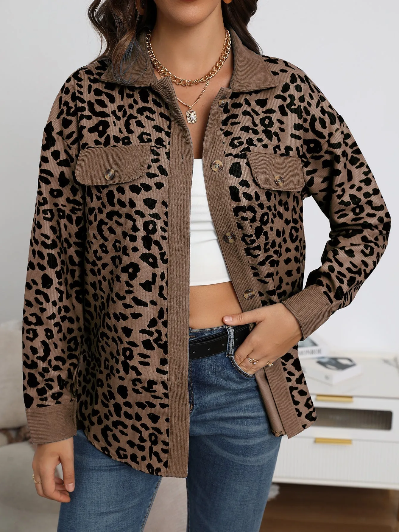 Emmy | Veste  Imprimé Léopard Pour Femme
