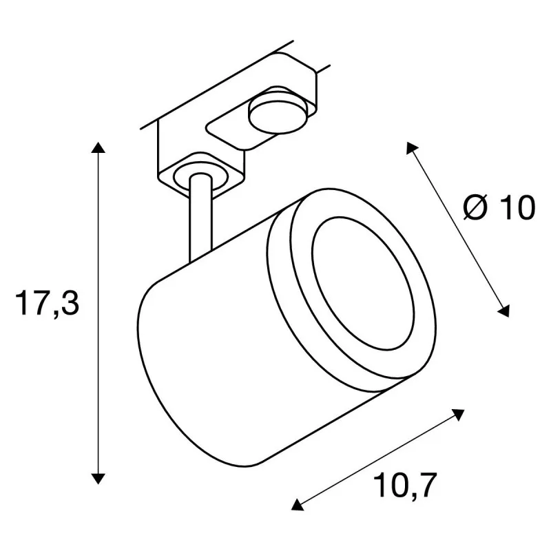 ENOLA C rond blanc 12W 3000K 55d adapt. 3 all. inclus (152431)