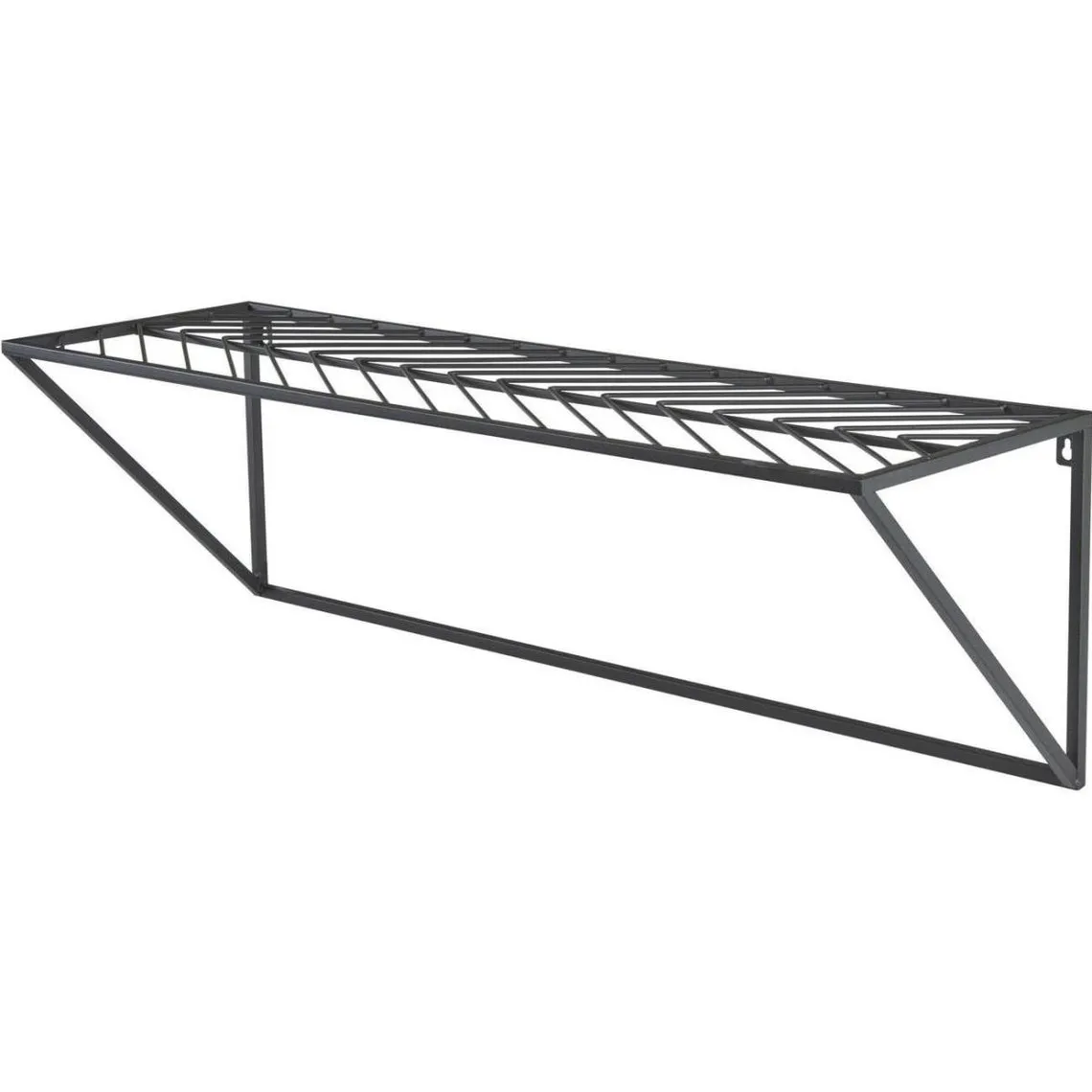 Etagere design en métal à fixer avec tablette Parme Noir  | 3 Suisses