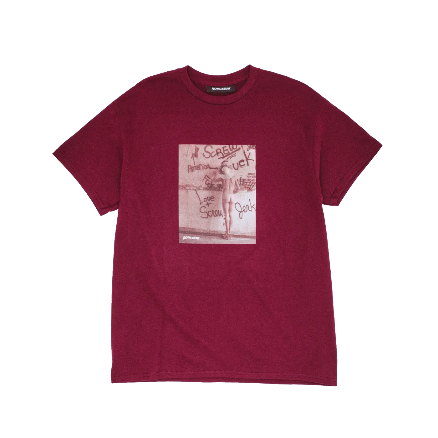 Fucking Awesome Love and Screw Tee Maroon