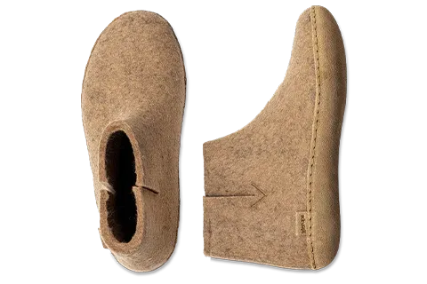 GLERUPS - BOTTILLON  - CUIR/BEIGE