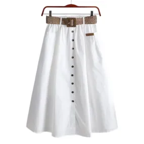 Jupe Longue Boheme Chic Blanche