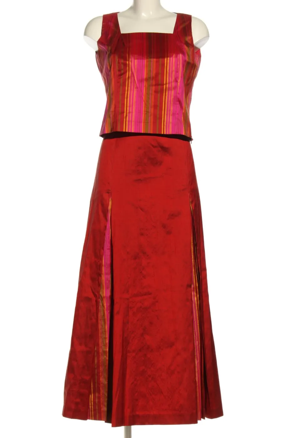 Kenzo Ensemble tissé rouge-rose motif rayé élégant