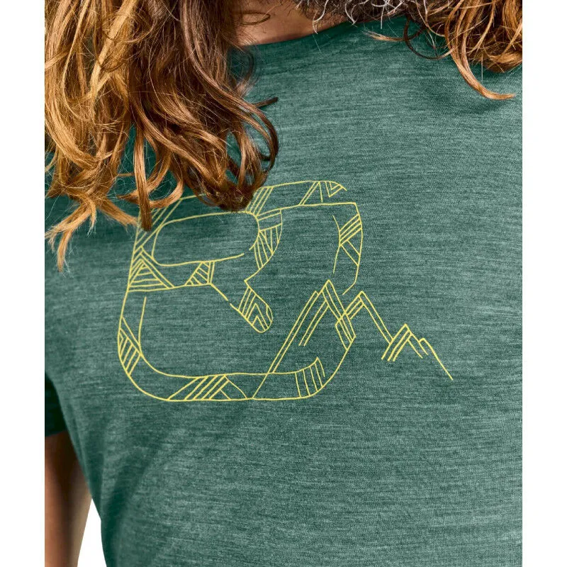 Ortovox 120 Cool Tec Mountain Logo TS - T-shirt en laine mérinos homme | Hardloop