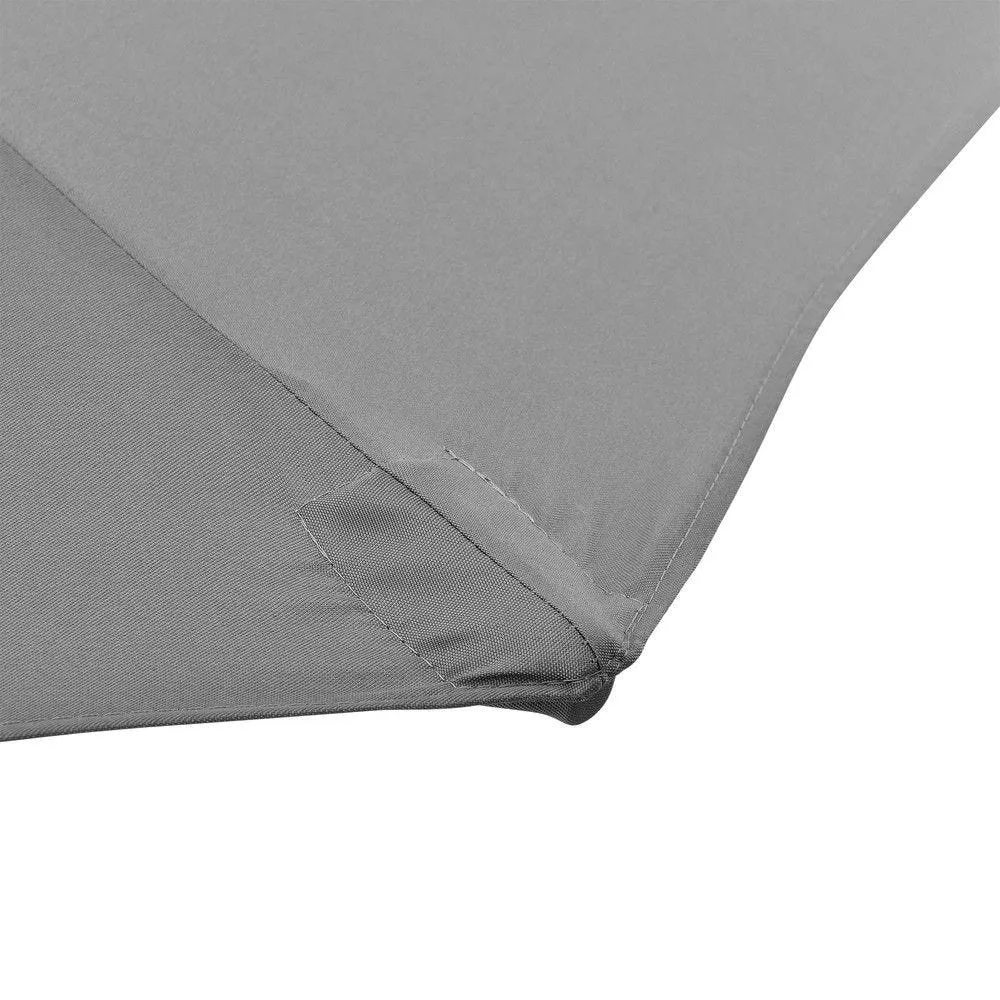 Parasol de jardin polyester acier Ø 300cm gris