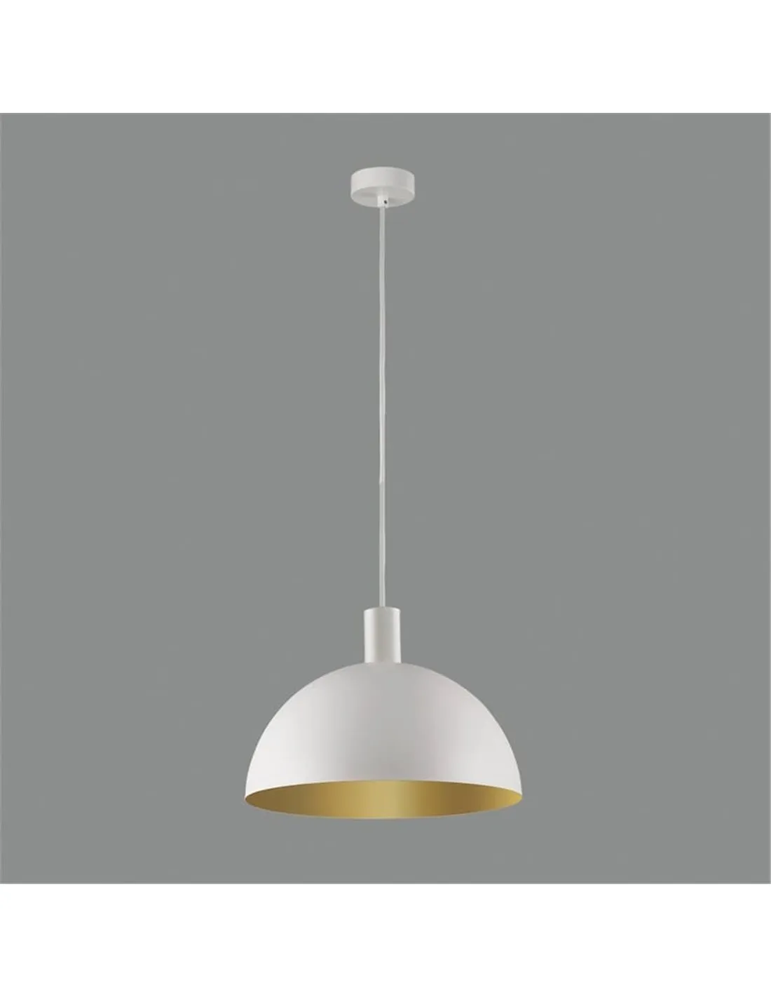 Petite Suspension TIGA Ø25cm E27 15W Blanc Texturé | LéonLeds