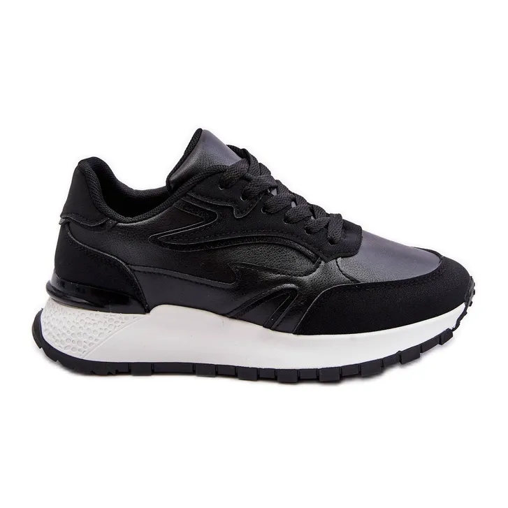 PG1 Chaussures De Sport À Plateforme Pour Femmes Noir Et Blanc Henley le noir