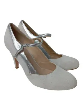 Pier one Chaussures Mary Jane gris clair-argenté style décontracté