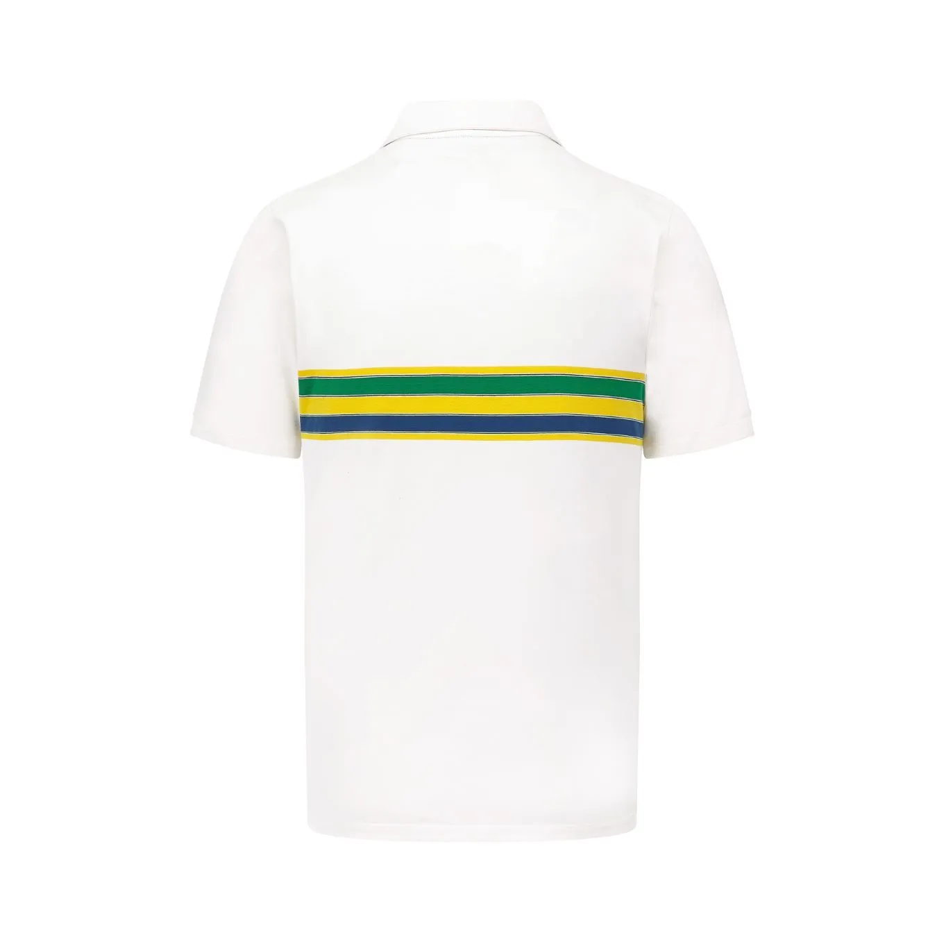 Polo AYRTON SENNA stripe blanc pour homme