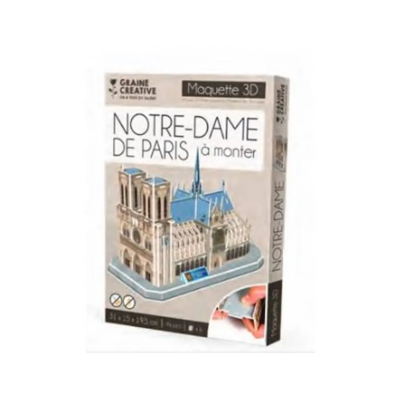 Puzzle maquette Notre Dame multicolore - Graine Creative