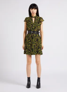 ROBE COURTE COL MONTANT IMPRIMé FLEURI - IKKS pour FEMME | Printemps