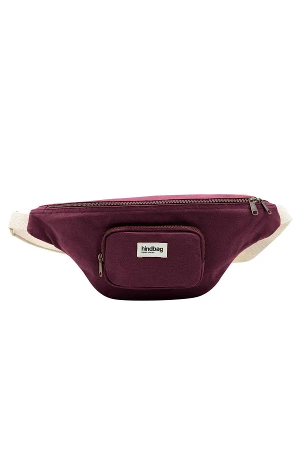 Sac banane XL Prune en coton bio - Sofia