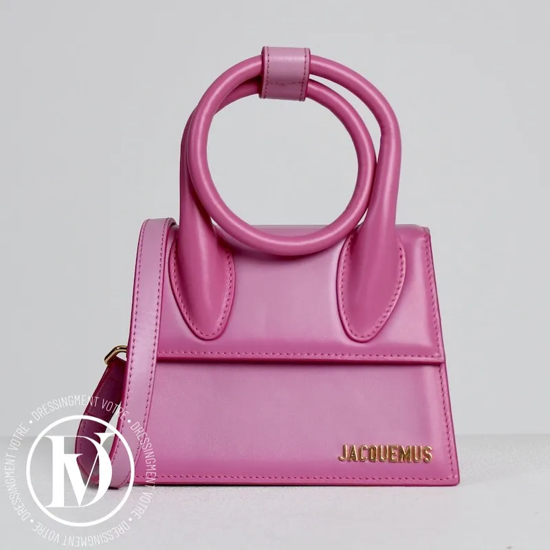 Sac Chiquito Noeud en cuir rose – Jacquemus