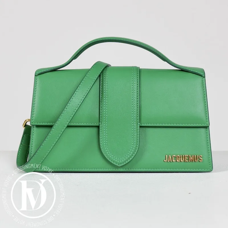 Sac Grand Bambino en cuir vert – Jacquemus